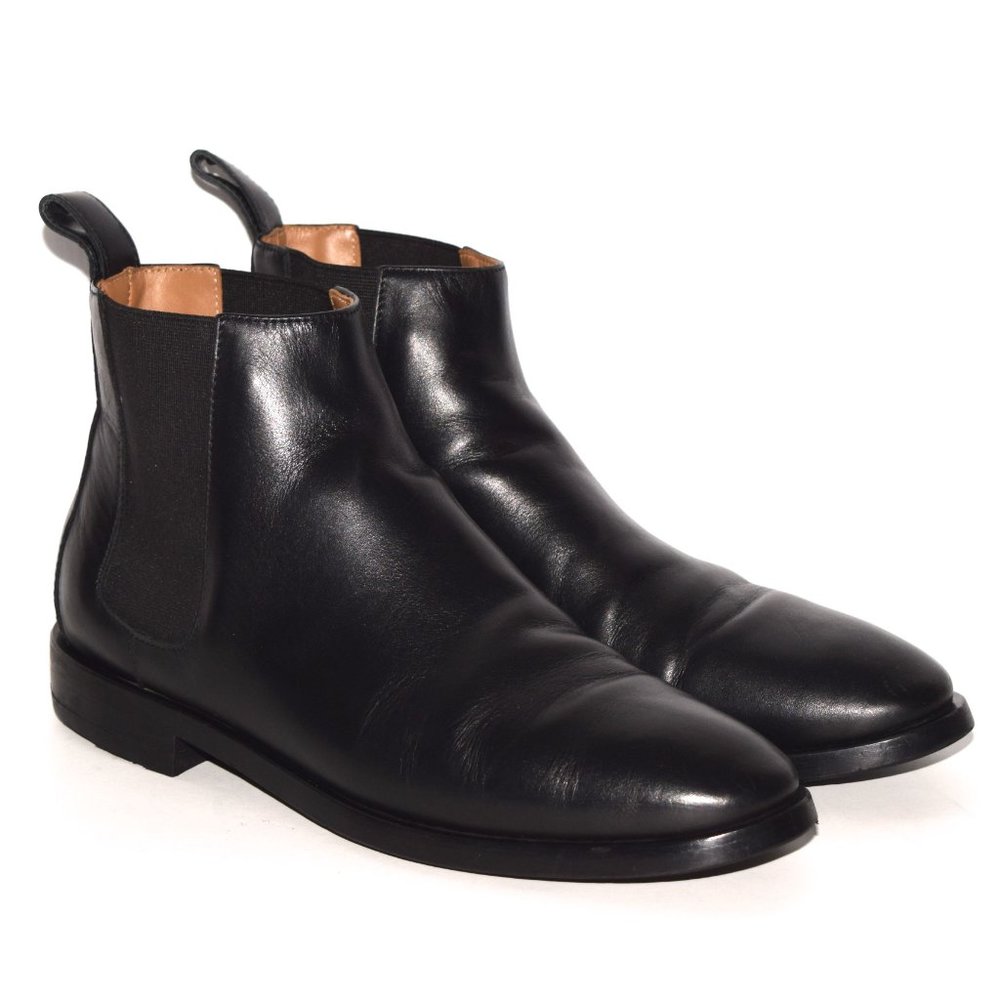 Everlane New Modern Chelsea Black Leather Ankle Boots Size 8 - Picture 3 of 9